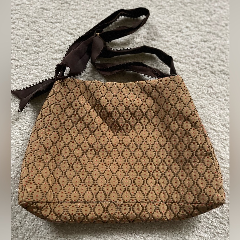 Brown Cloth Bag, Snap Closure